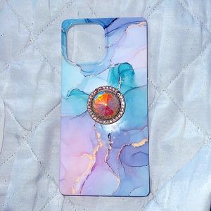 SUPER CUTE! iPhone 13 ProMAX shockproof case with blinged out 360° ring attached